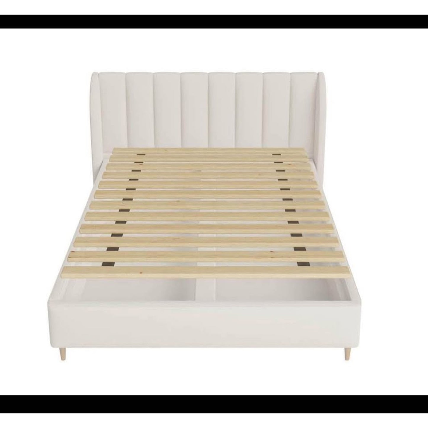 Greaton, 0.68-Inch Heavy Duty Horizontal Wooden Bunkie Board/Bed Slats, 72" x 54", Beige