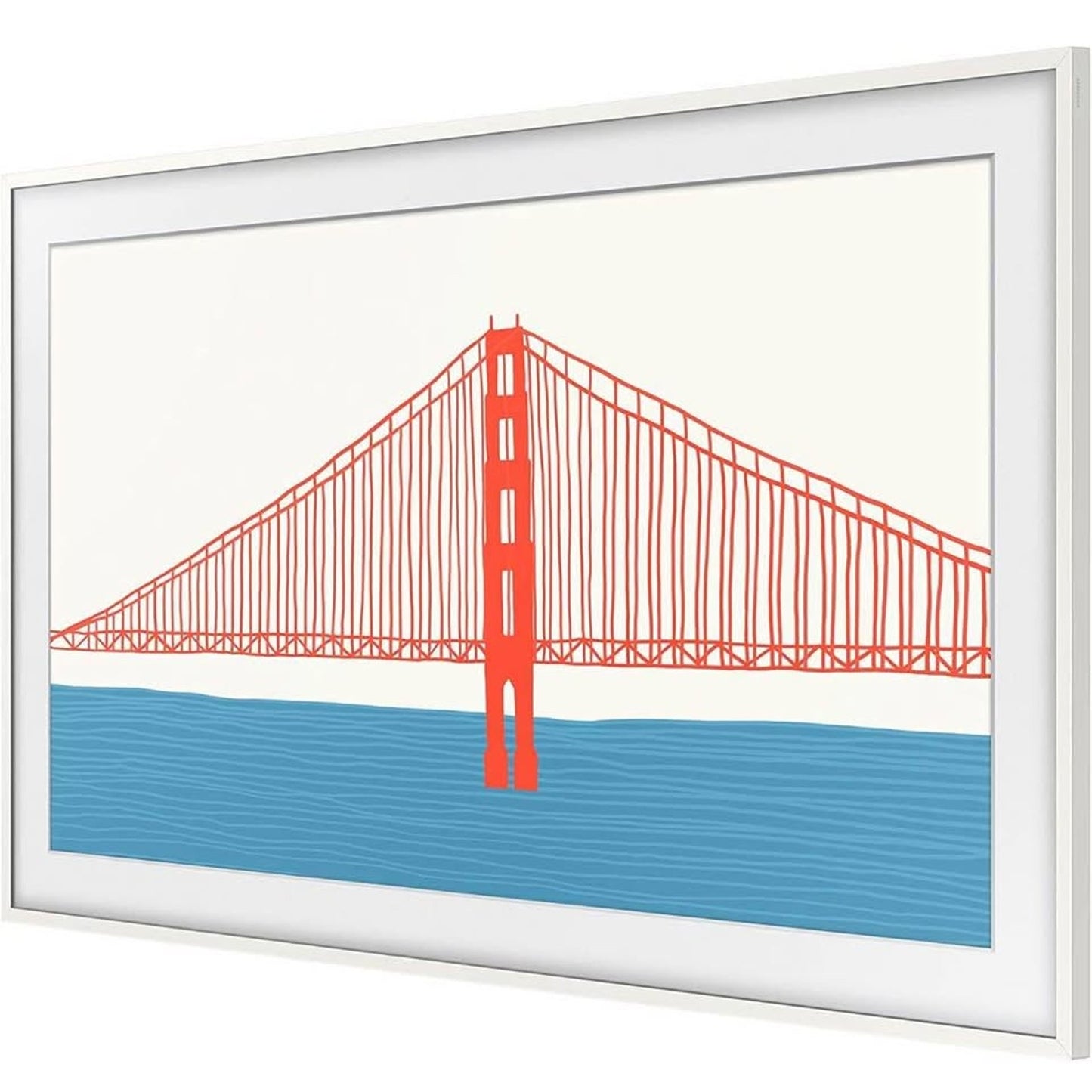 Samsung 75-inch The Frame Customizable Bezel - Modern White (VG-SCFA75WTBZA, 2021 Model)