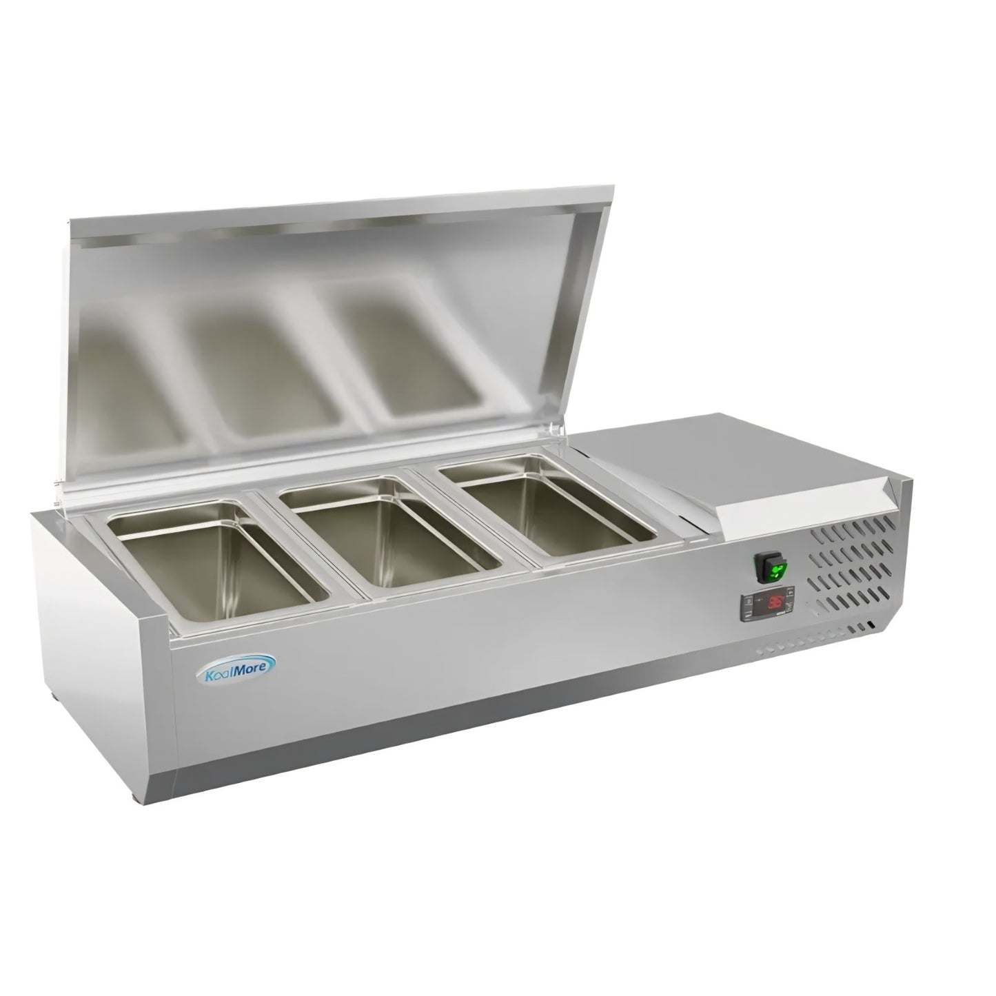 KoolMore SCDC-3P-SG Commercial-Refrigerator, 40 Inch, Silver