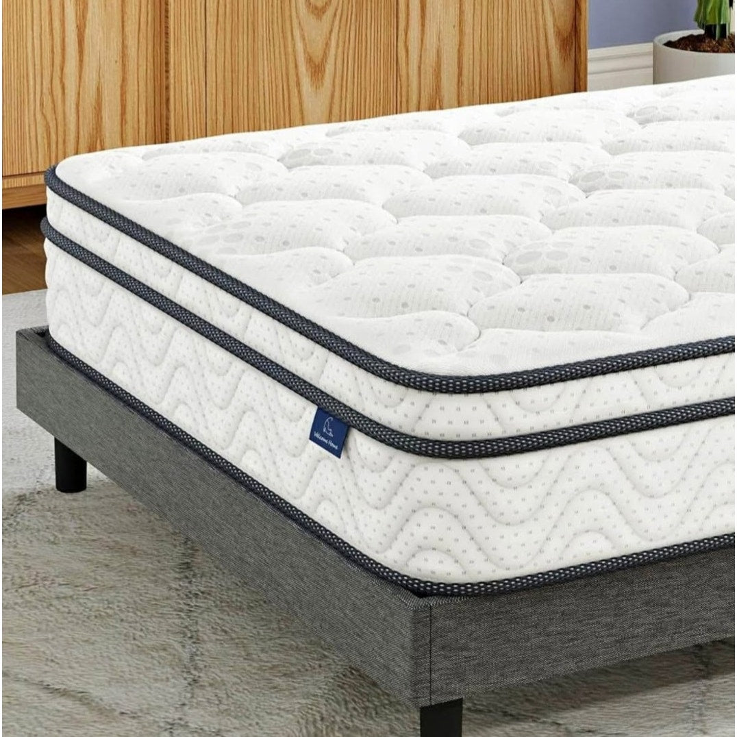 Vesgantti Twin Mattress, 10 Inch Hybrid Single Bed Mattress in a Box with Memory Foam and Pocket