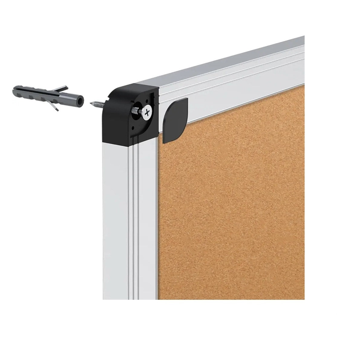 VIZ-PRO Large Cork Bulletin Board, 72 X 40 Inches,