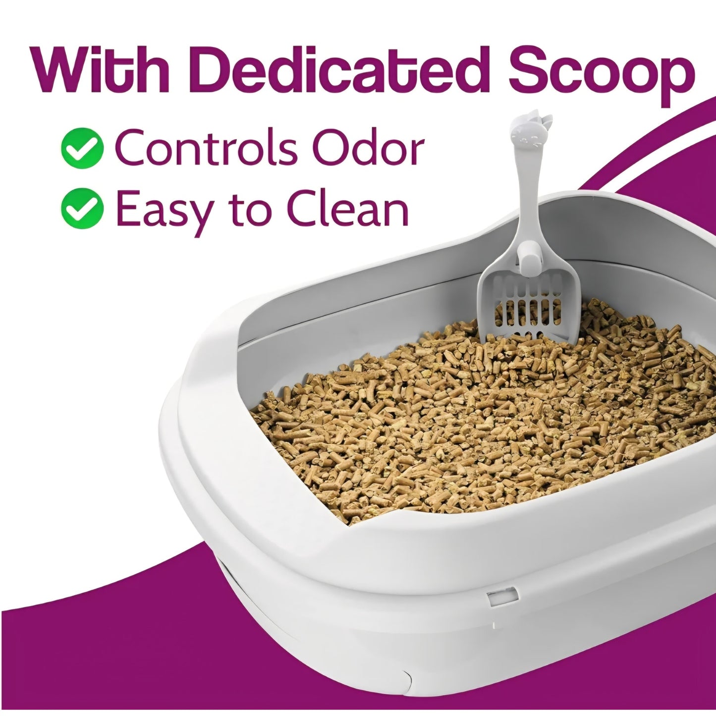 TidyFriend Sifting Cat Litter Box (Grey), Perfect for Sifting Litter Box for Pine Pellets 22 x 17.7 x 9.2 inches, Efficient sifting Litter Box System for Cats, Easy-to-Use Catbox