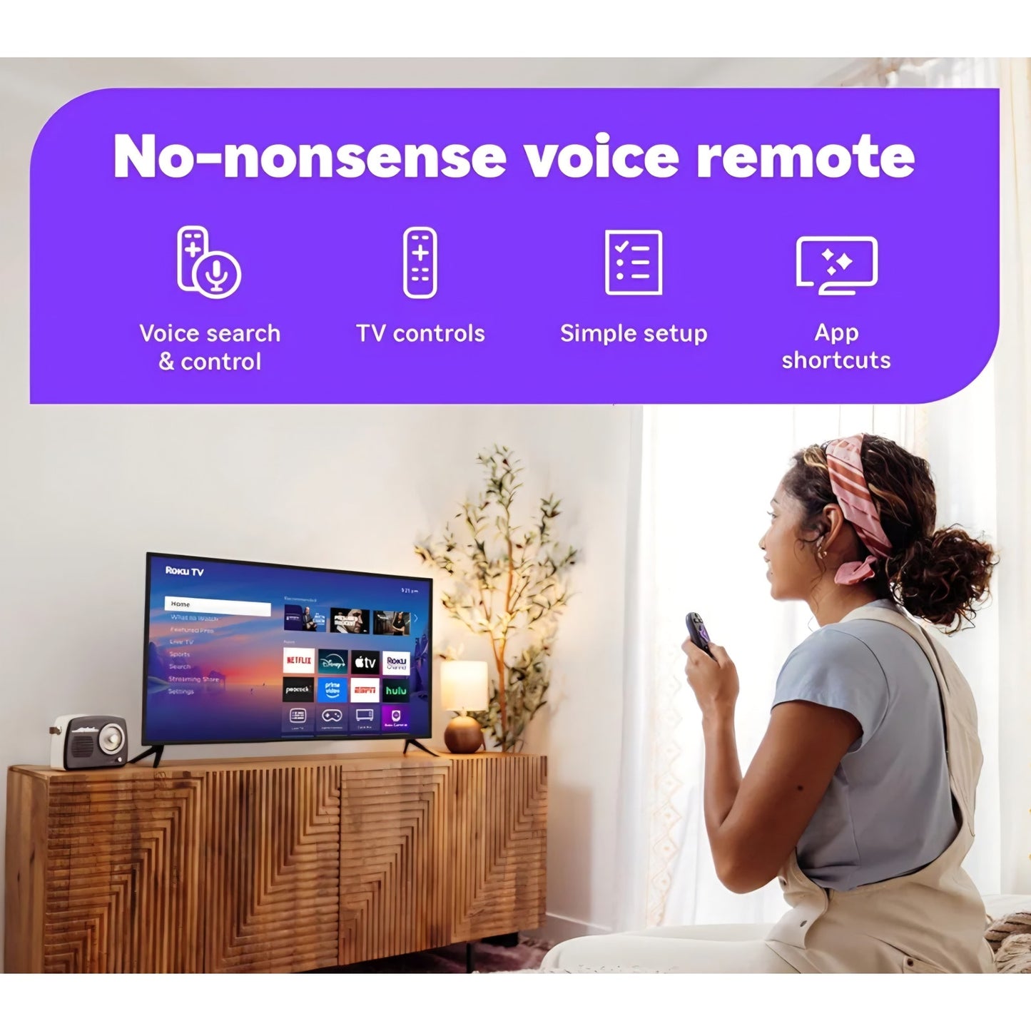 5 stars Roku Smart TV 2025 – 40-Inch Select Series, 1080p Full HD TV – RokuTV with Voice Remote