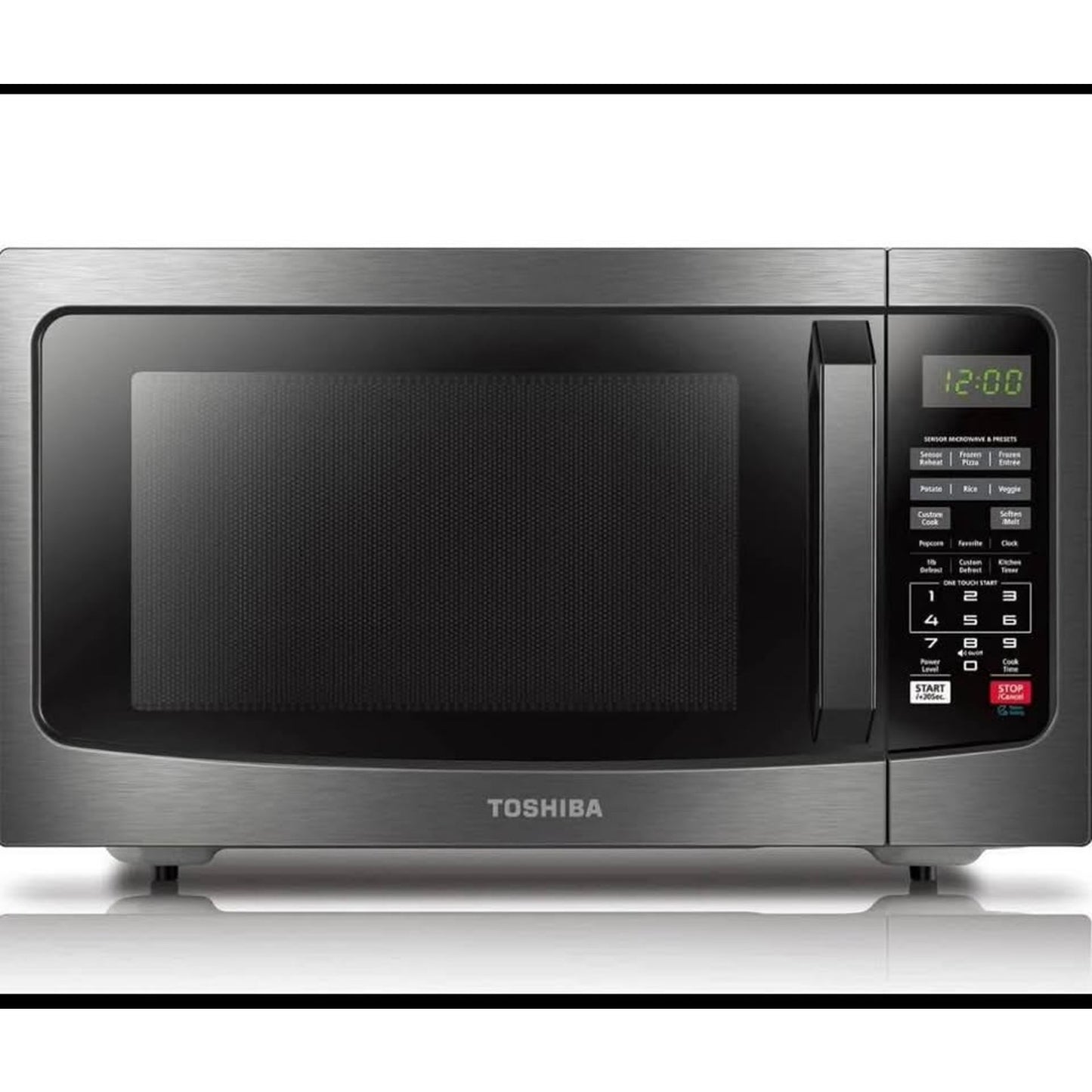 TOSHIBA EM131A5C-BS Countertop Microwave Ovens 1.2 Cu Ft, 12.4" Removable Turntable Smart Humidity S