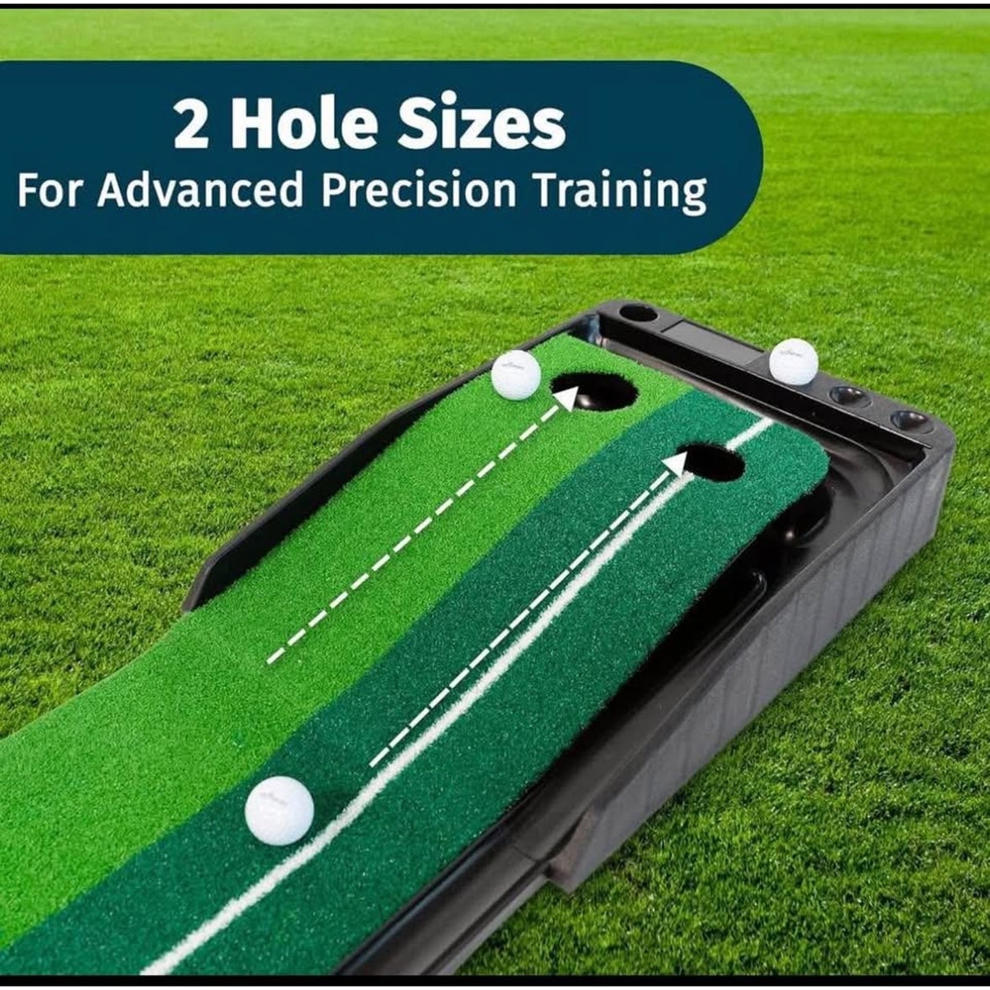 Abco Tech Indoor Golf Putting Green - Portable Golf Mat with Auto Ball Return - Mini Golf Practice f