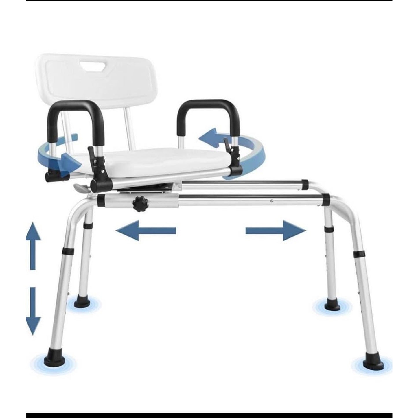 EOSPRIM Sliding Shower Chair Tub 360 Rotating