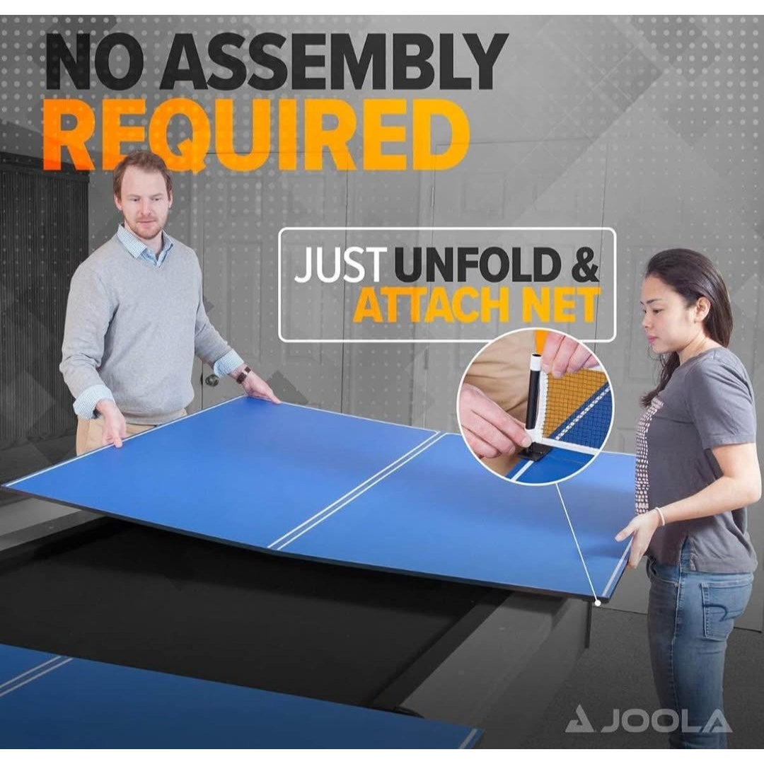 JOOLA Ping Pong Conversion Top with Net Set for Billiard and Pool