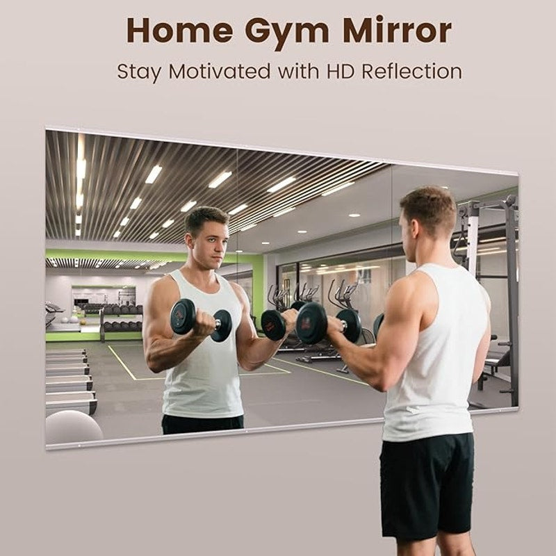 LOAAO Gym Mirror, 47.24"x29.53"-3 PCS for Gym, Flexible Combination, Tempered Glass, Yoga Room