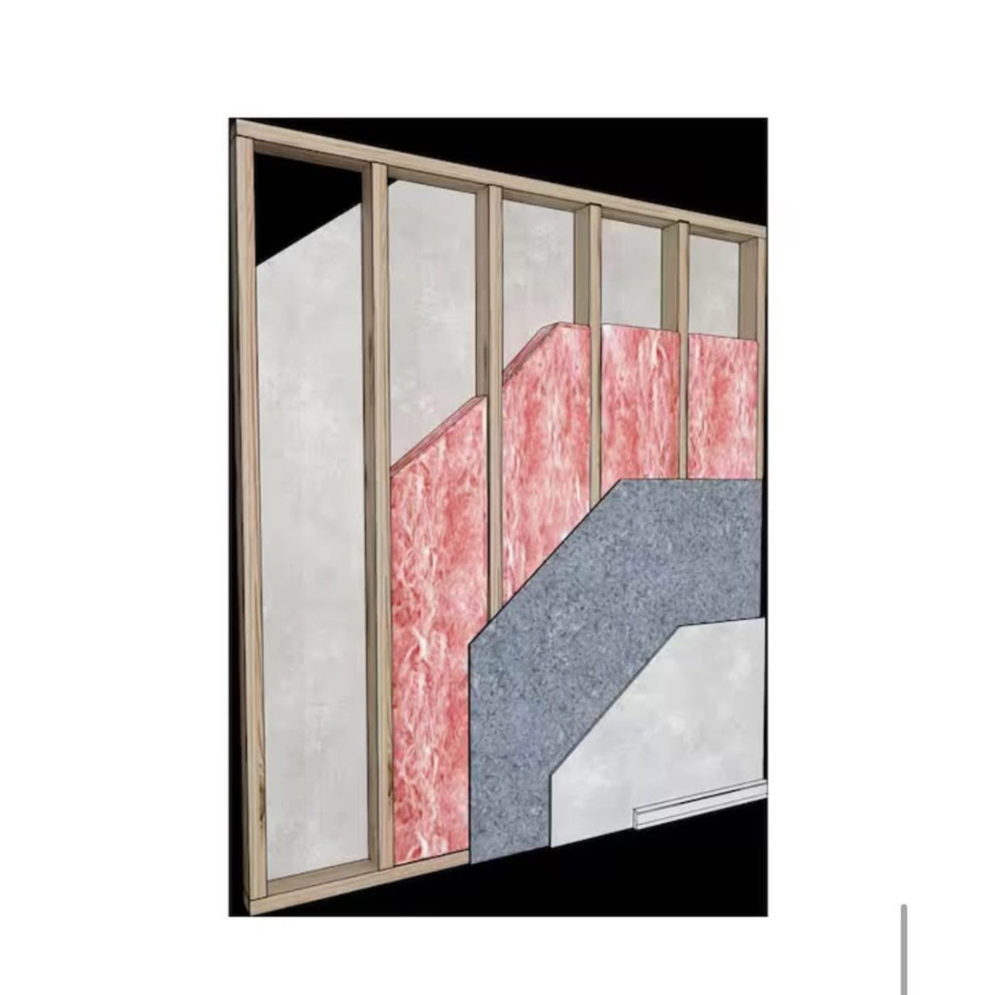 SoundBoard 0.25 in. x 2 ft. x 3ft. Gray Sound Absorption Panels for Walls, Floors, and Ceilings 15pc