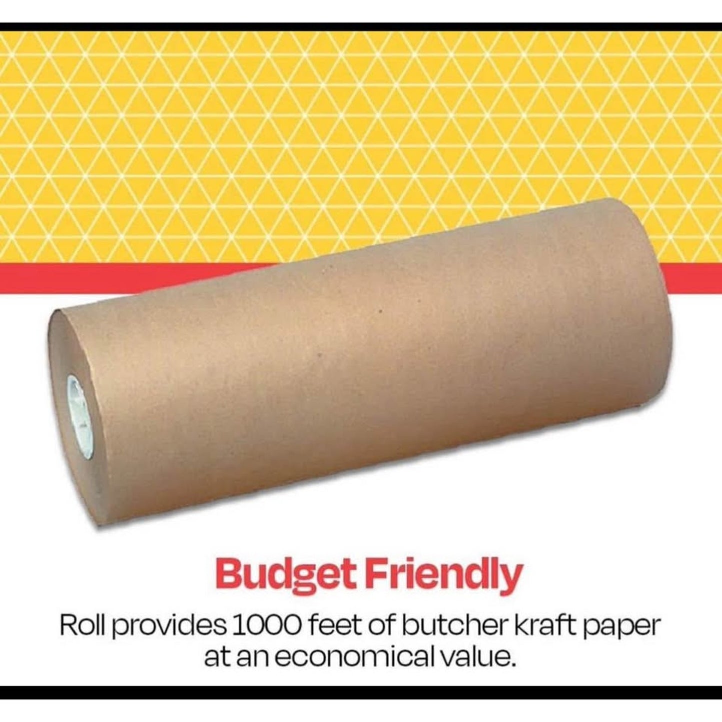 School Smart Butcher Kraft Paper Roll, 40 lbs, 48 Inches x 1000 Feet, Brown
