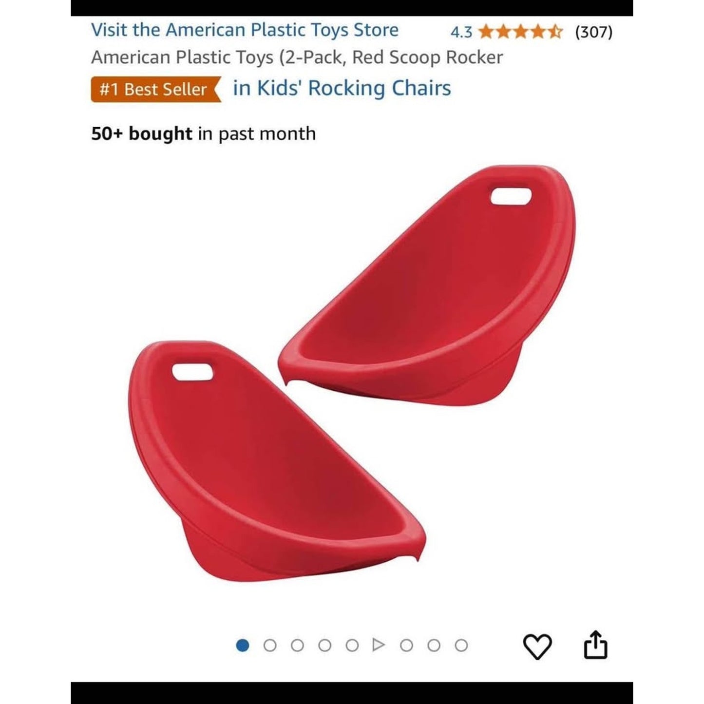 American Plastic Toys (2-Pack, Red Scoop Rocker)