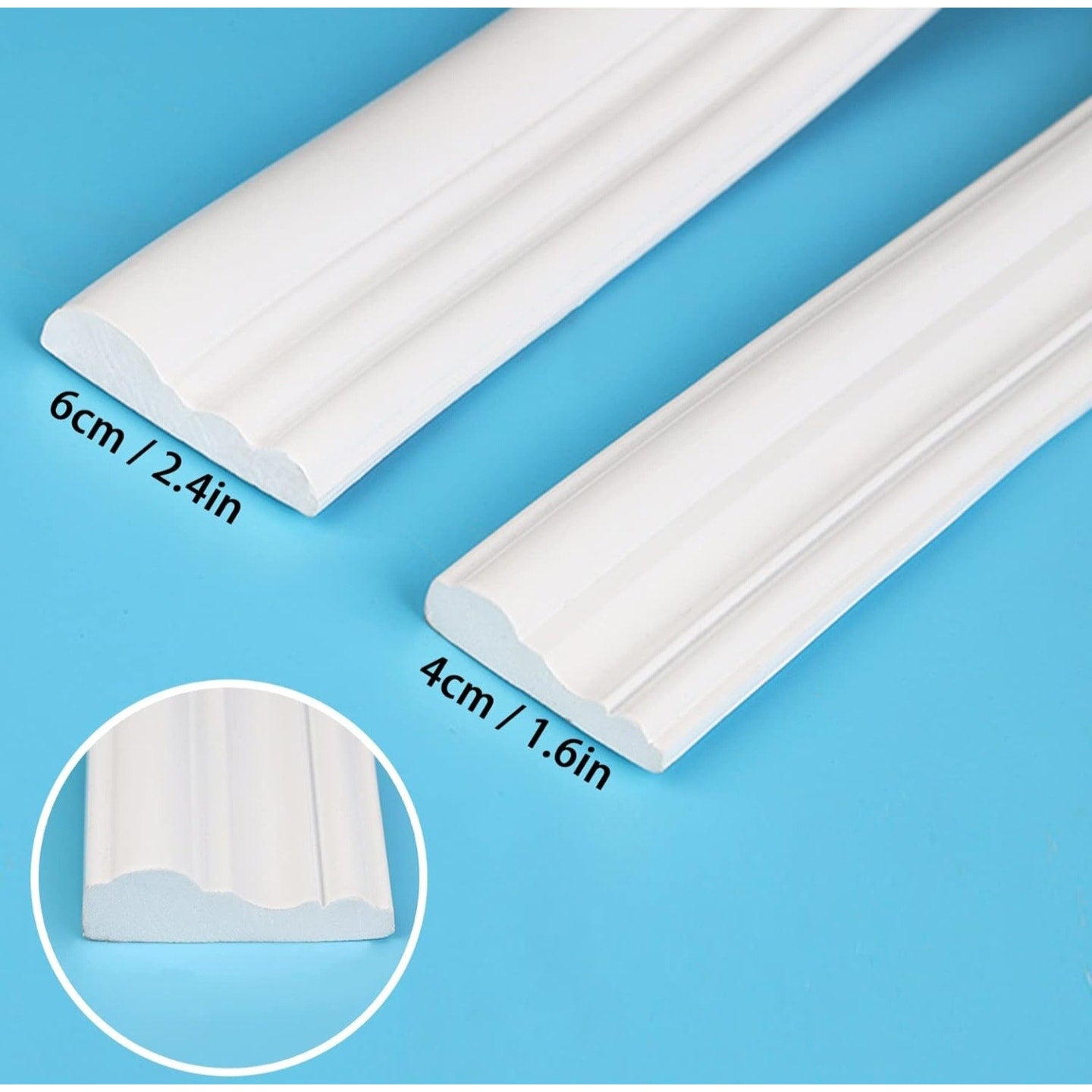 Gaahing Peel and Stick Wall Molding Trim & Chair Rail, Self-Adhesive Panel Moulding, DIY Home Decor