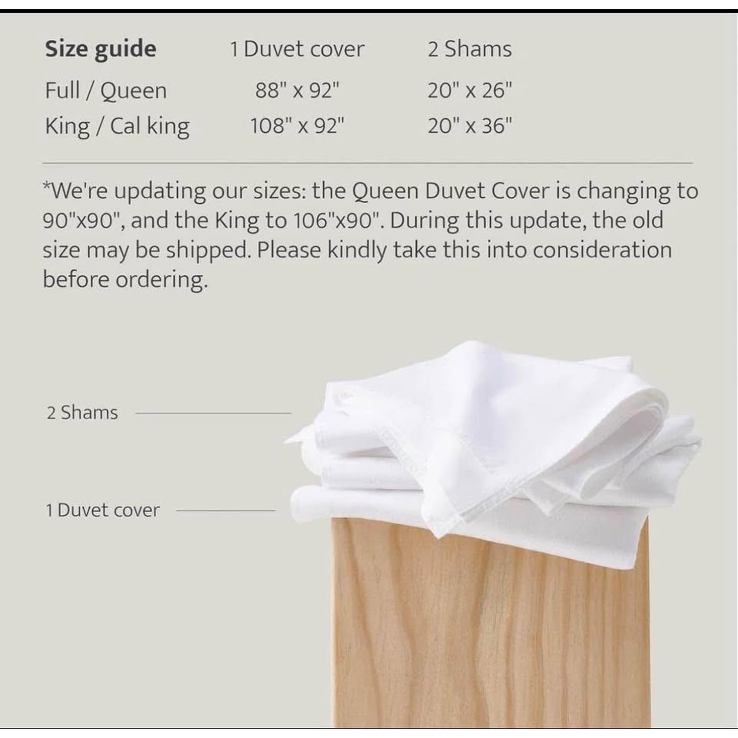 Double Stitch Cotton Tencel Duvet Cover - Queen Size Comforter Cover, Luxury & Soft Eucalyptus Lyoce