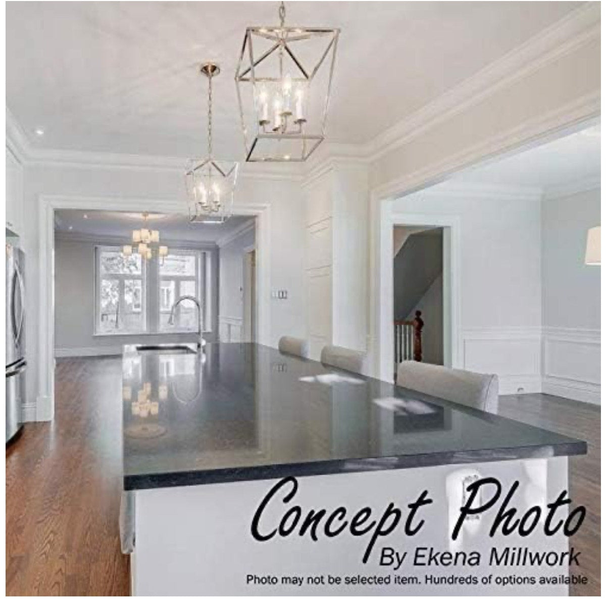 Ekena Millwork 3 7/8"H x 1/2"P x 94 1/2"L Ashford Baseboard Moulding