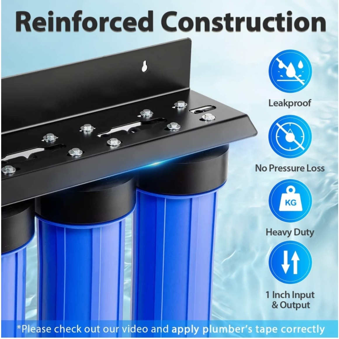 iSpring Whole House Water Filter System, Reduces Iron, Manganese, Chlorine, Sediment, Taste,