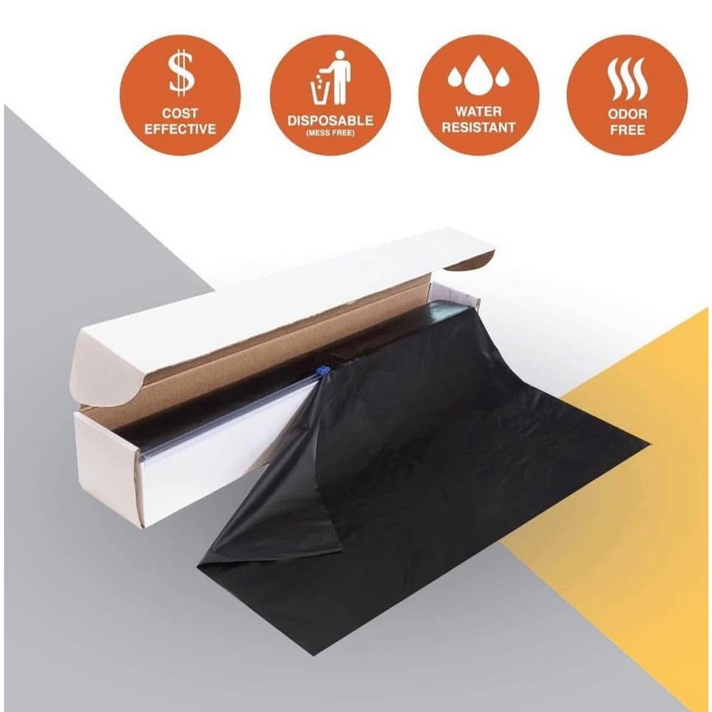 Neatiffy 54 In x 300 Ft - Disposable Plastic Table Cloth Roll With Slide Cutter | Waterproof Table C