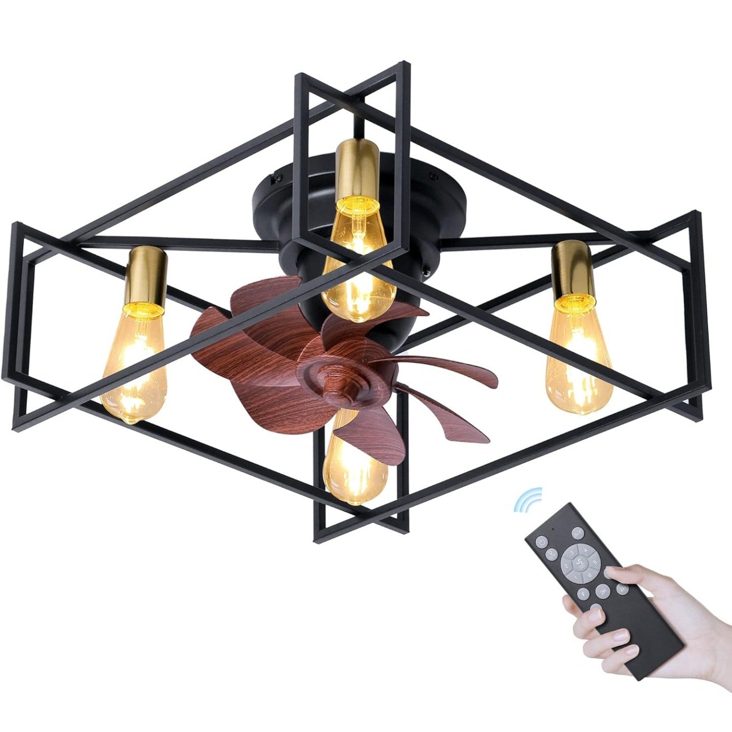 PAZALA Ceiling Fan with Lights A370BK
