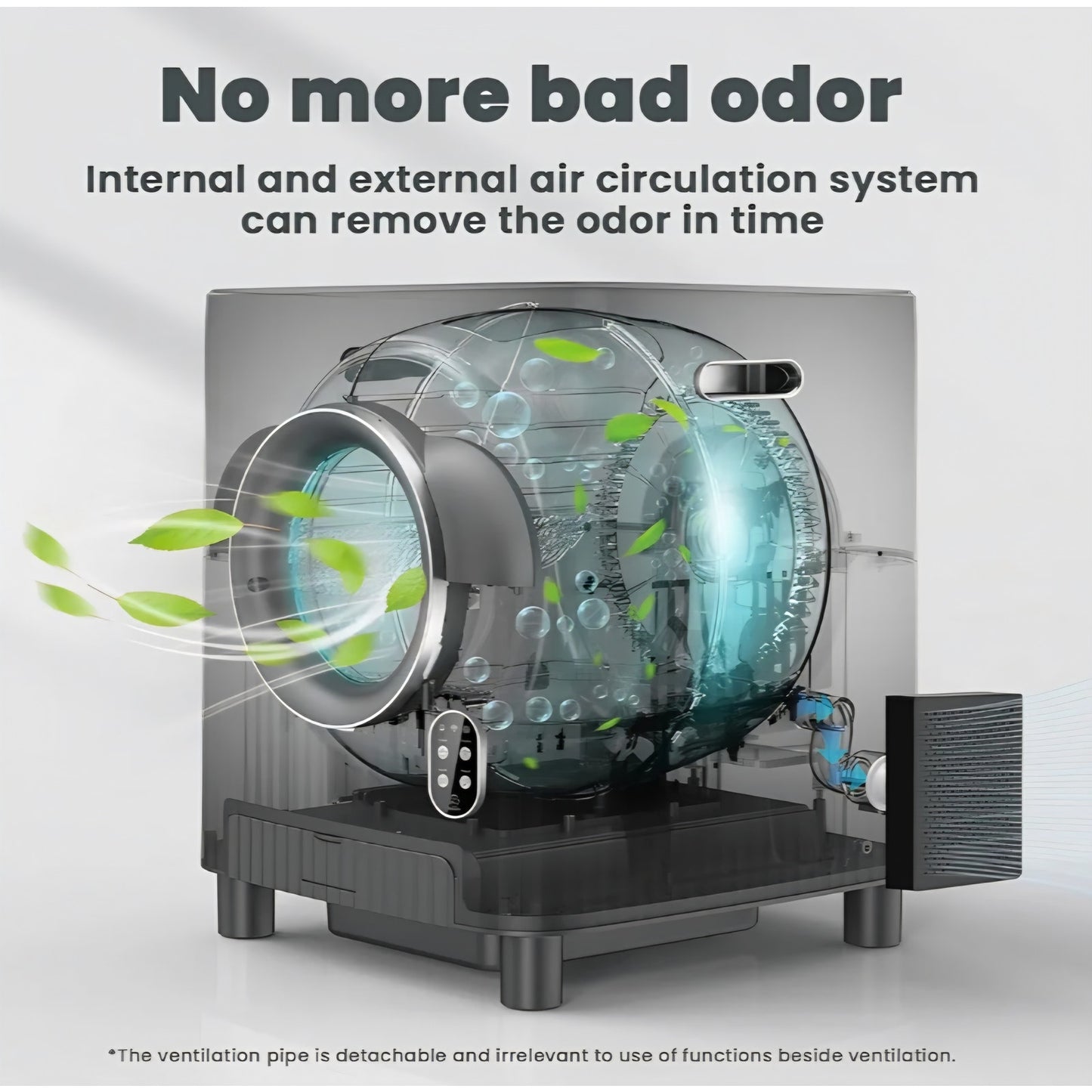 Self Cleaning Cat Litter Box,Electric Entrance Door Automatic Cat Litter Box,Video Monitor,