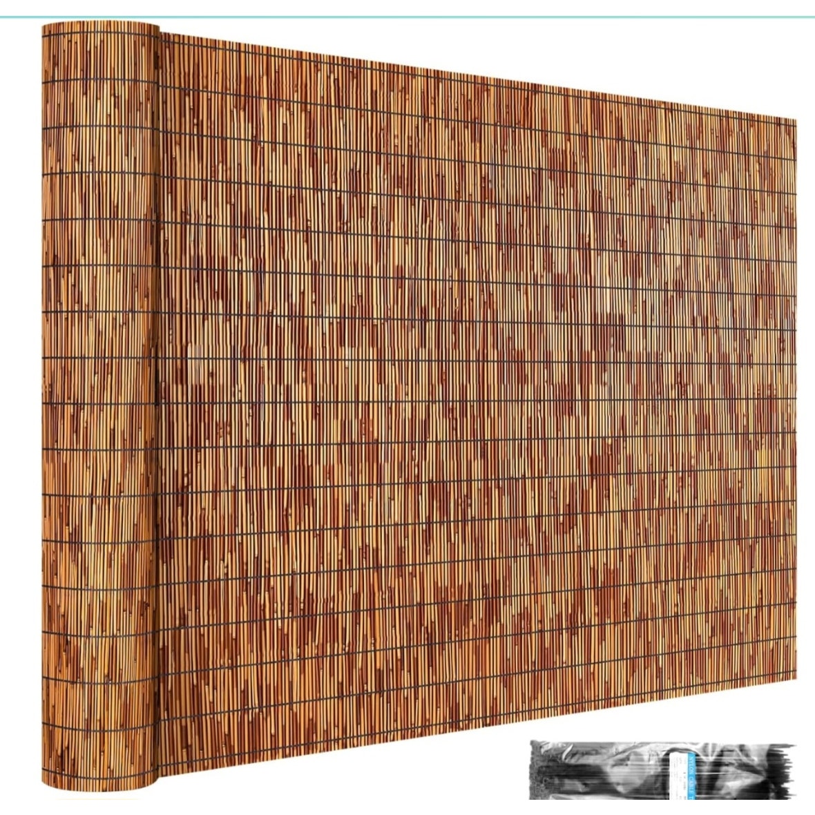 ZNCMRR Natural Reed Fencing Rolls,4FT X 16.4FT Reed Screen Curtain Balcony Reed Fence for Outdoor