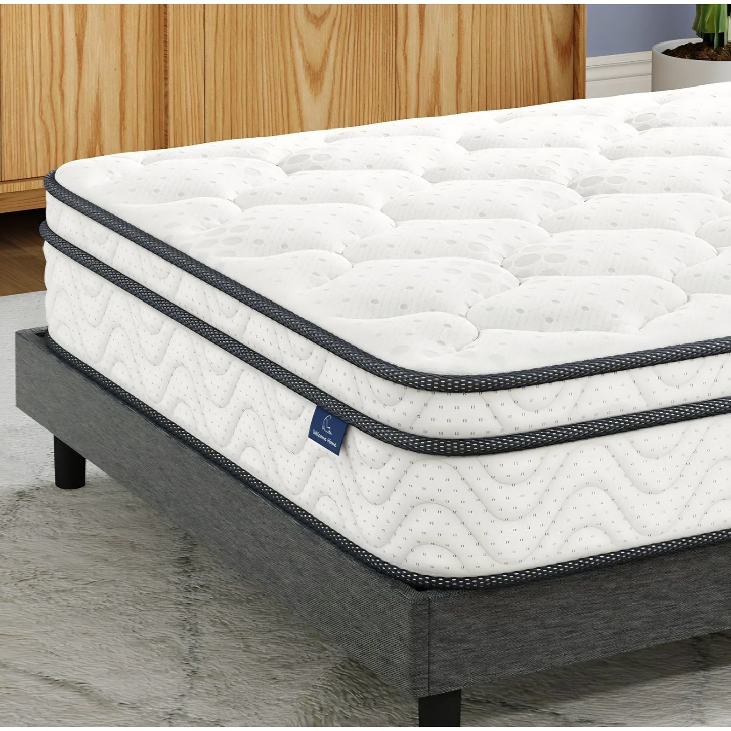 Vesgantti Twin Mattress, 10 Inch Hybrid Single Bed Mattress in a Box with Memory Foam and Pocket Spring, Ergonomic Design & Pressure Relief, Medium Firm Feel, 39"*75"*10"