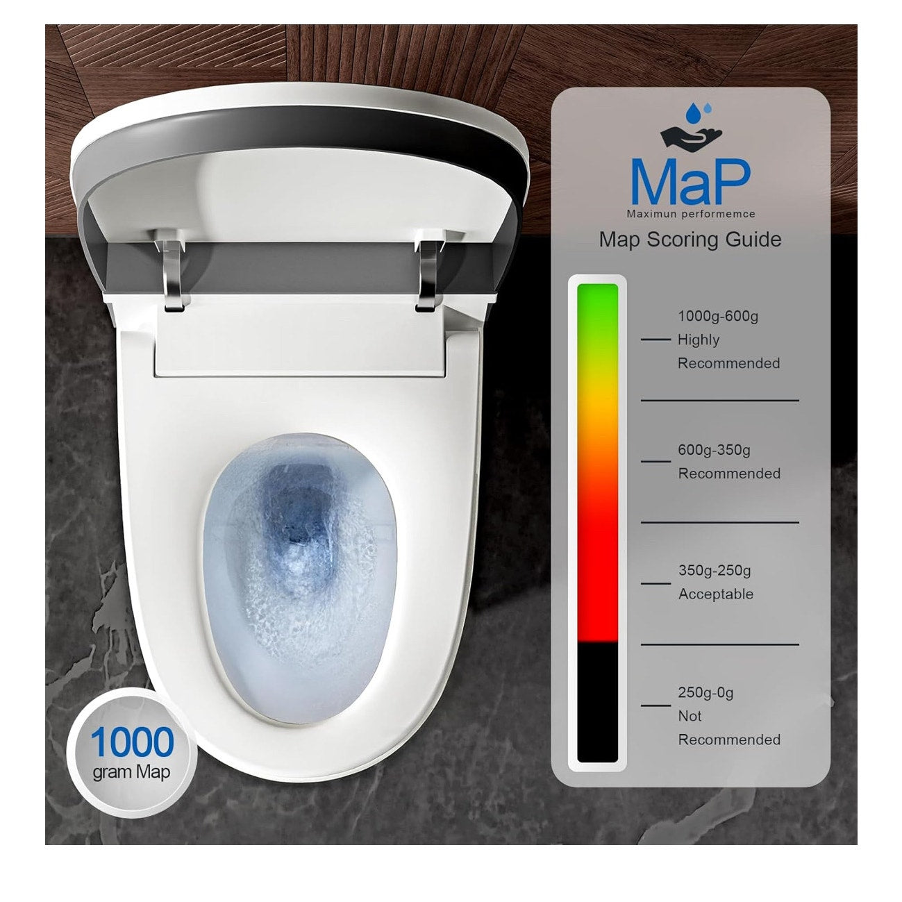 Smart Bidet Toilet, Auto Open/Close Lid, Auto Flush, Built in Tank with Boost Pump