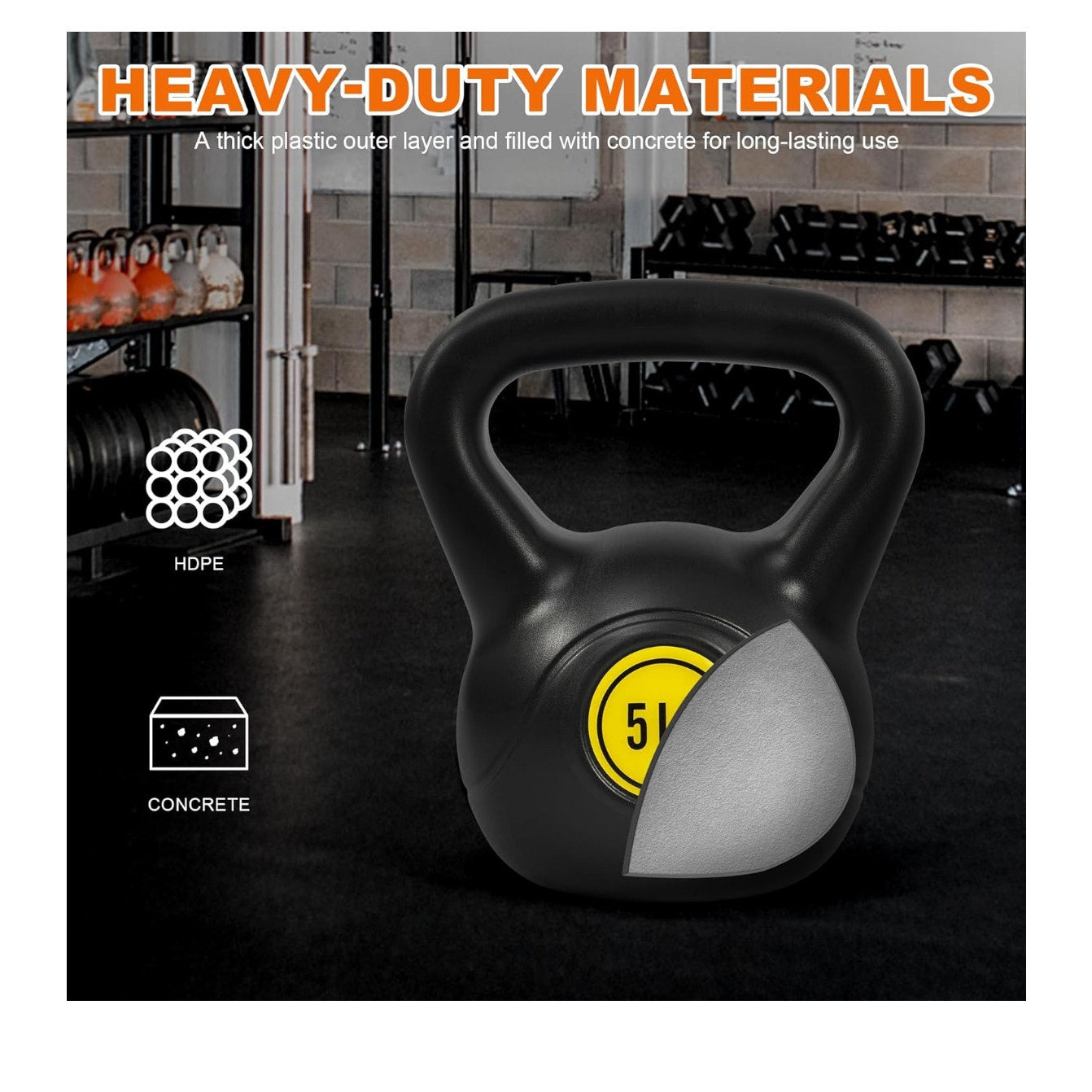 Wide Grip 3-Piece or 4-Piece Kettlebell Exercise Fitness Weight Set