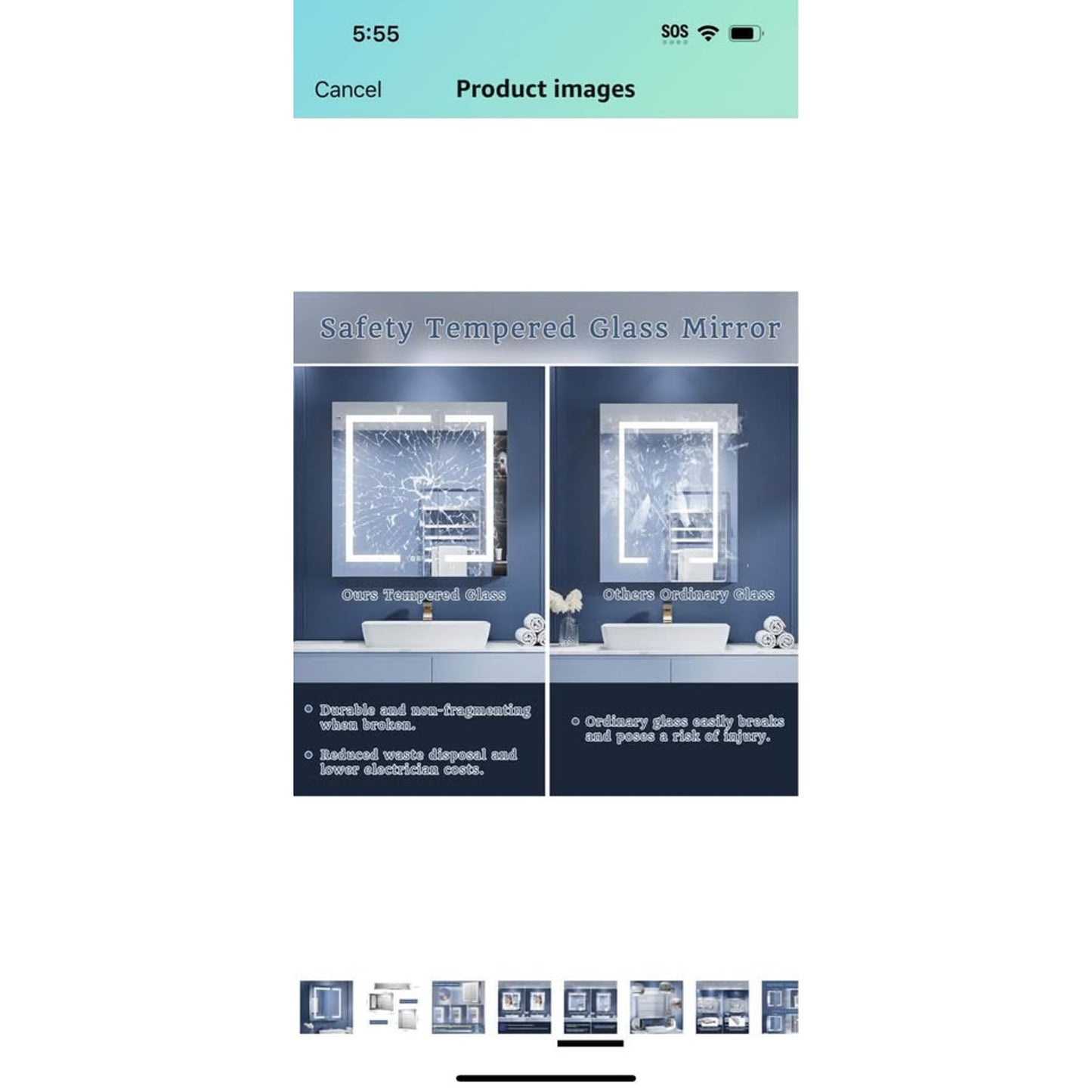 ExBrite LED Lighted Bathroom Medicine Cabinet with Mirror, 30 x 30 Inch, Recessed or Surface led
