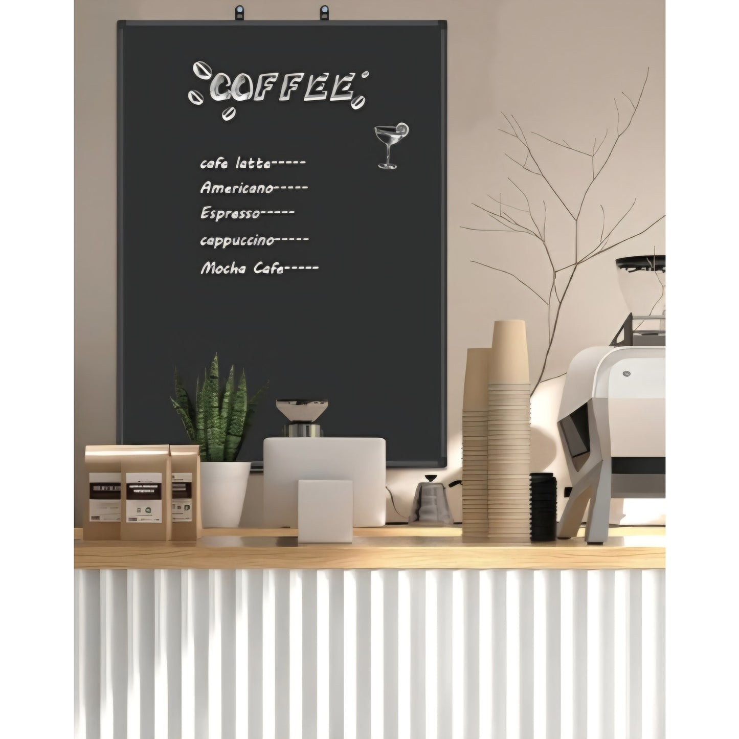 XBoard Magnetic Chalkboard Blackboard 48 x 36, Chalk Board/Black Board with 2 Magnets