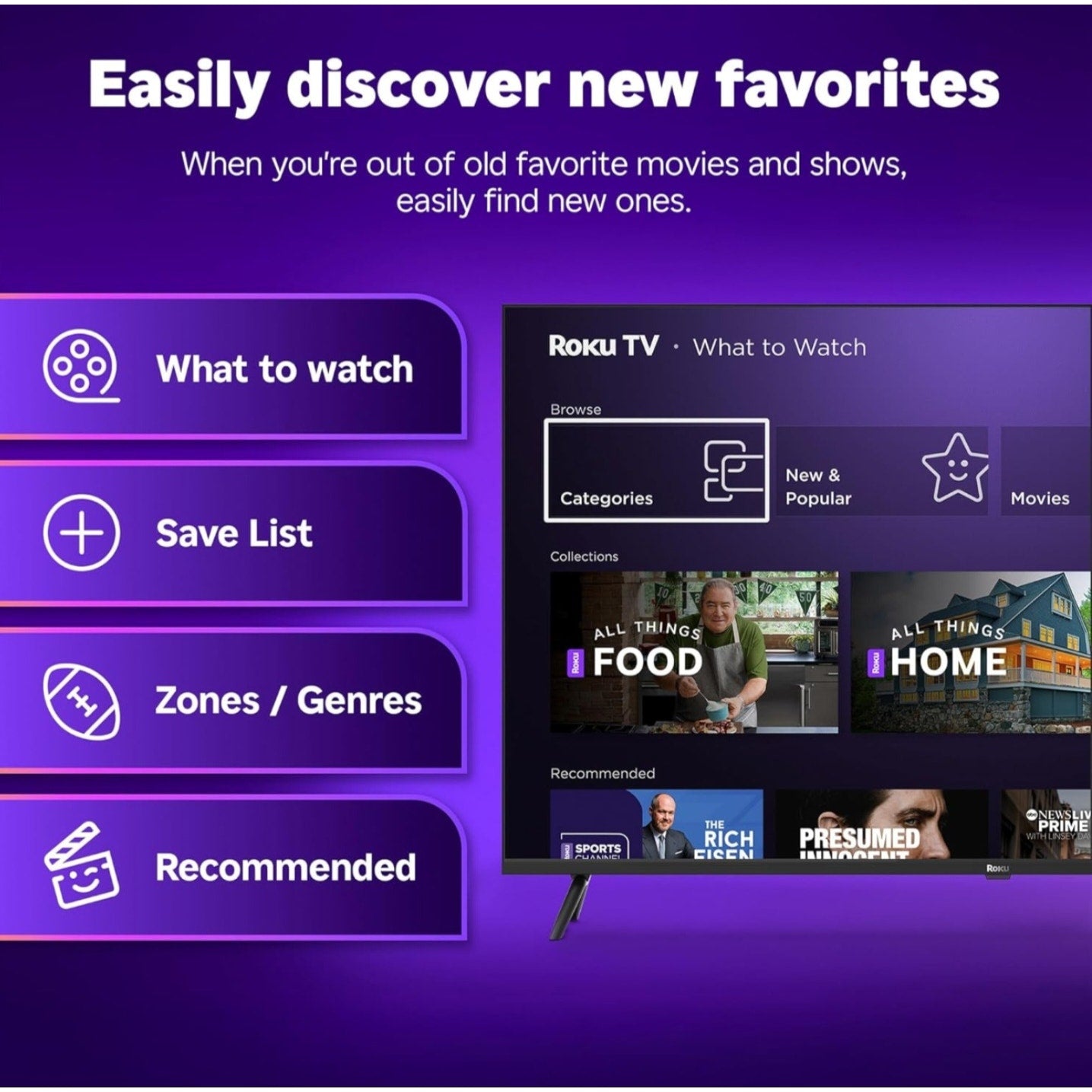 5 stars (779) Roku Smart TV 2025 – 55-Inch Select Series, 4K HDR TV – Roku TV with Enhanced Voice