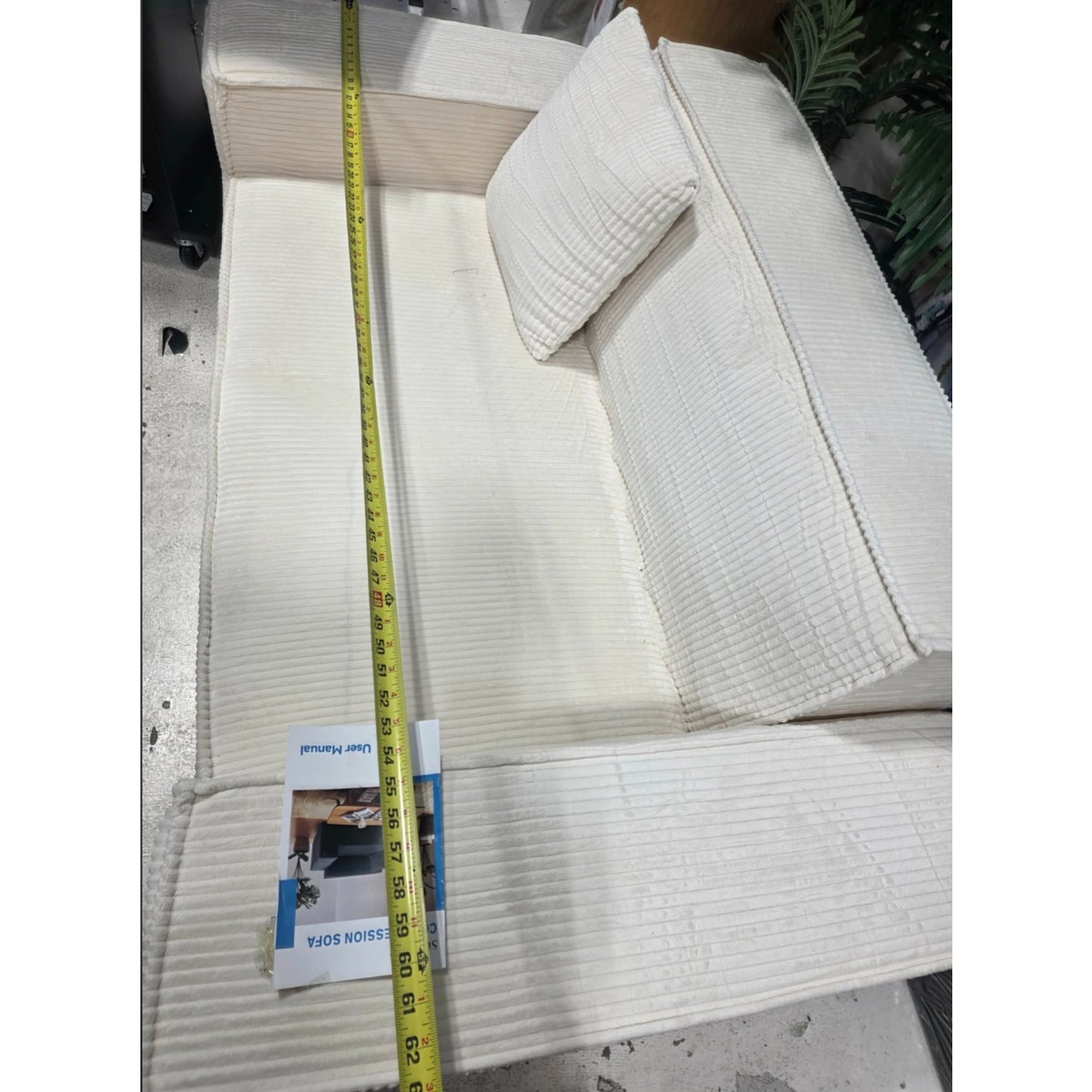 Modern cream Loveseat