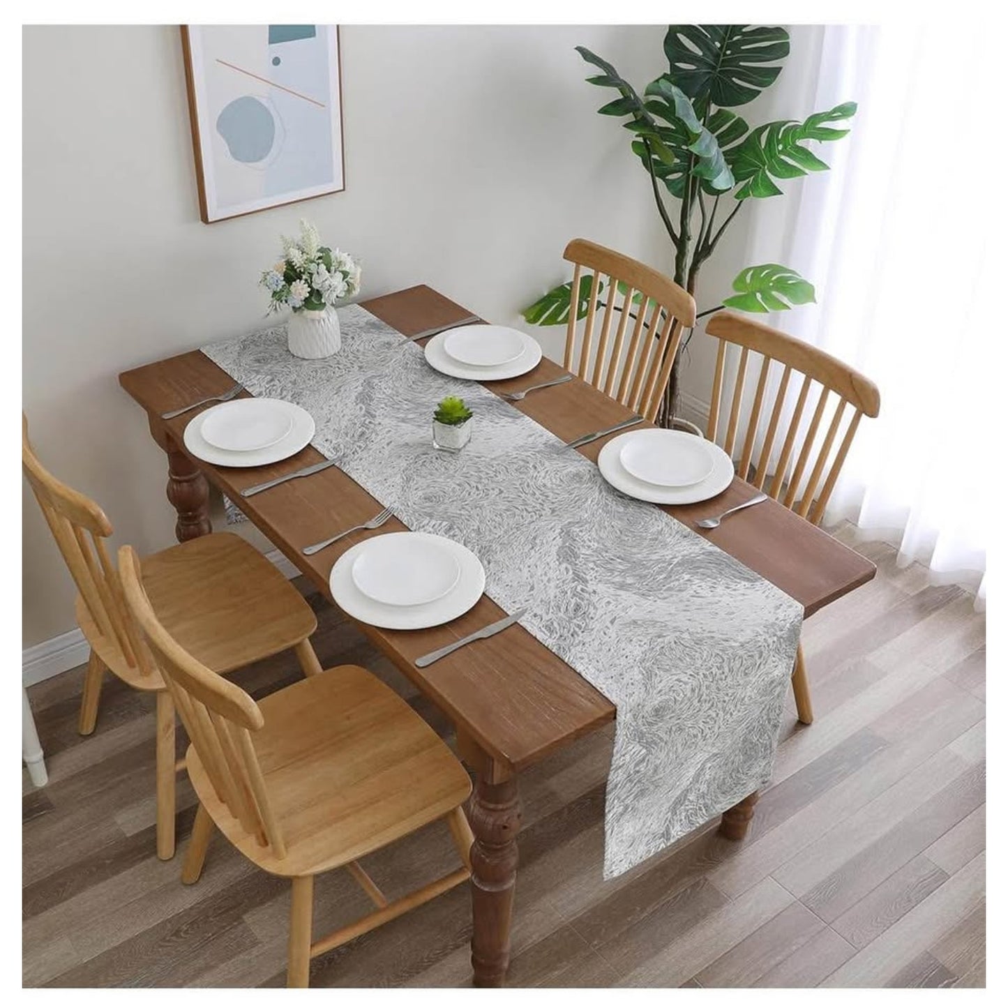 Majestic Giftware Premium Jacquard Table Runner (TR1353-16x144) - 16x144 Inches Jacquard Cloth for D