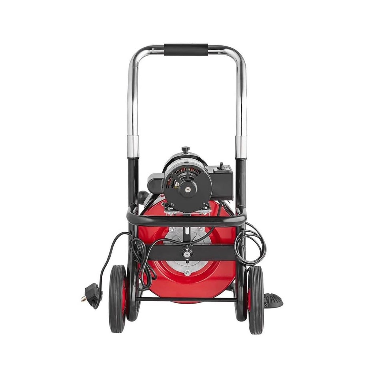 VEVOR Drain Cleaner Machine 100FT x 1/2 Inch, Auto Feed Sewer Snake Auger on Wheels, 550W Portable D