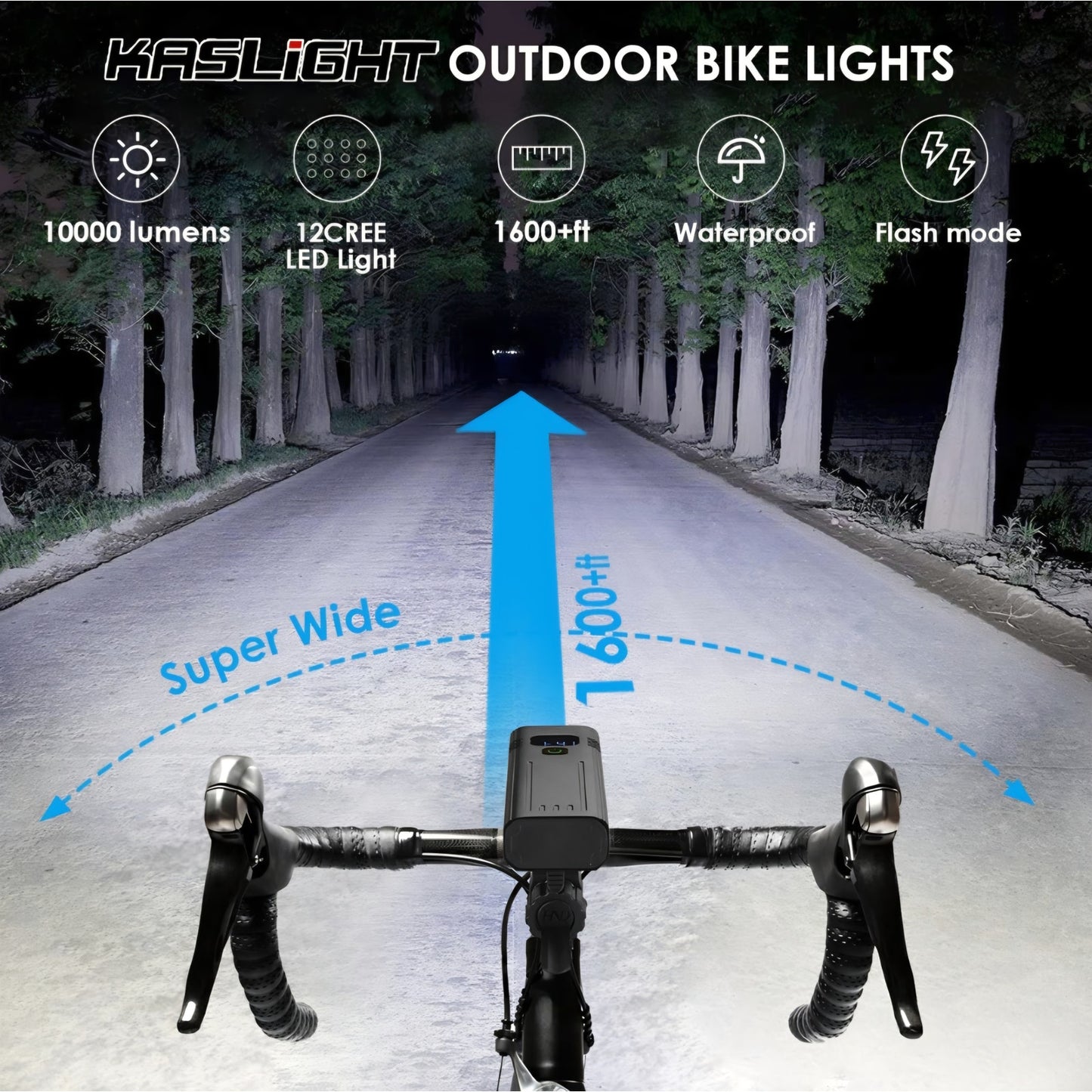 Bike Lights,Bike Light for Night Riding,10000Lumen LED Bike Headlight,Rechargeable Bike Headlight