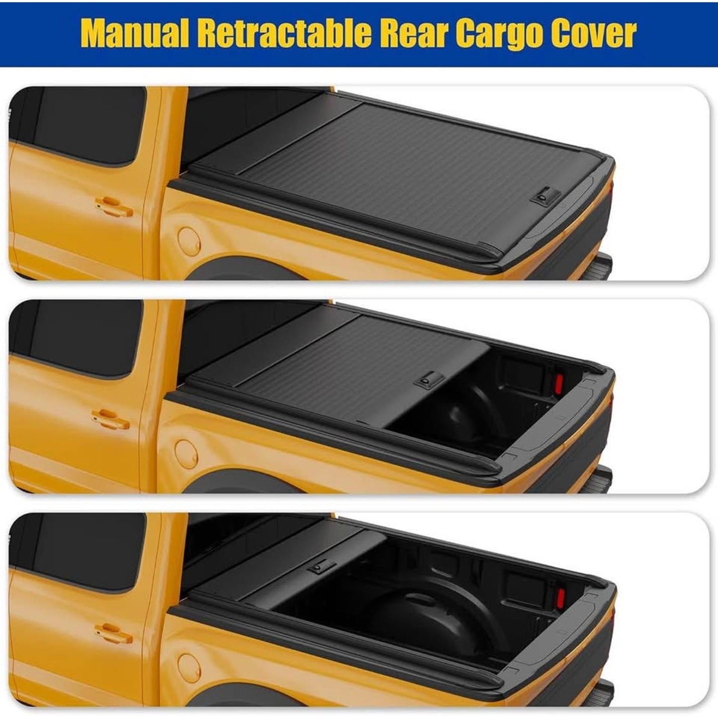 Hard Retractable Truck Bed Tonneau Cover Compatible with 2019-2025 Chevy Silverado&GMC Sierra 1500 w