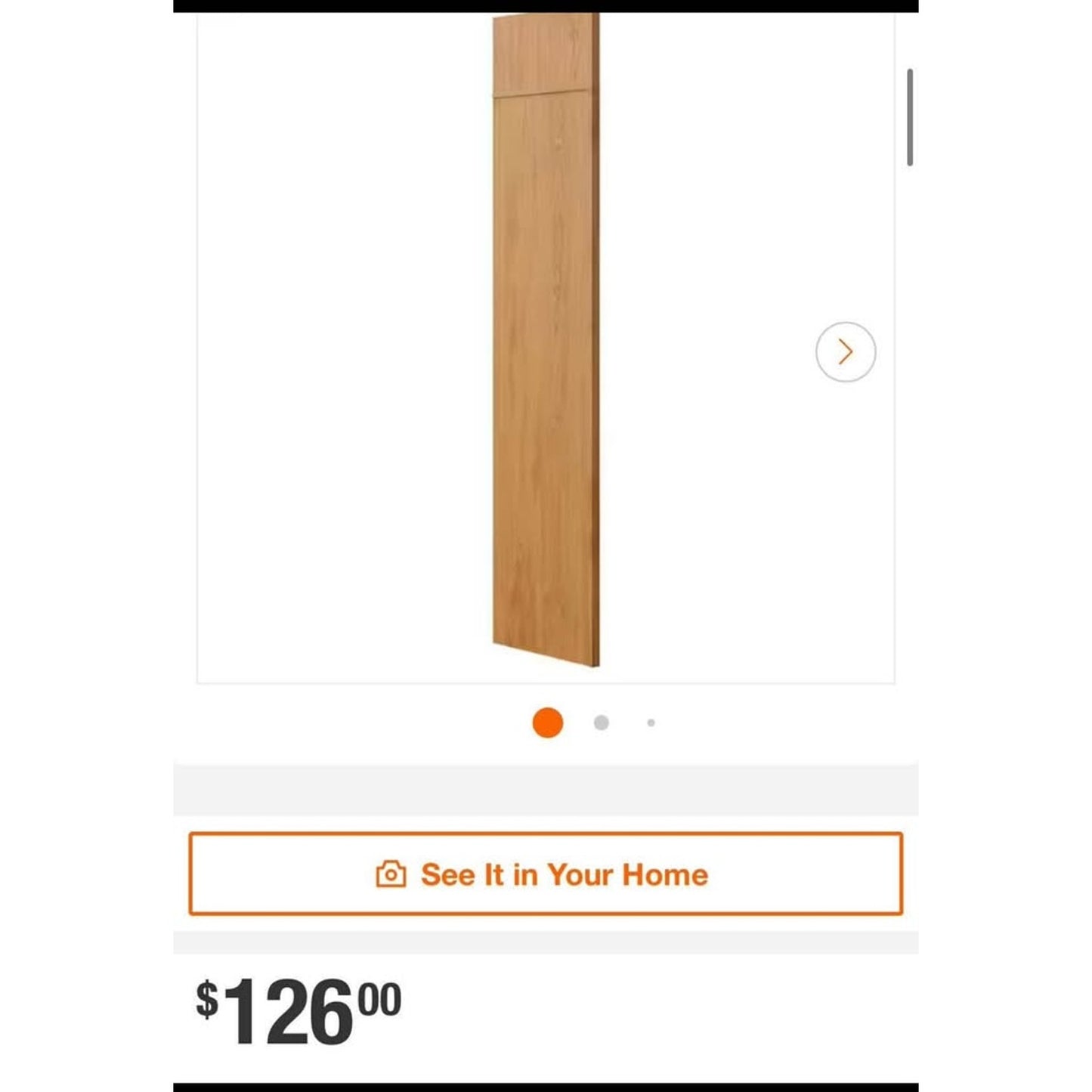 Hampton Bay 24 in. W x 84 in. H Refrigerator End Panel Kit in Medium Oak