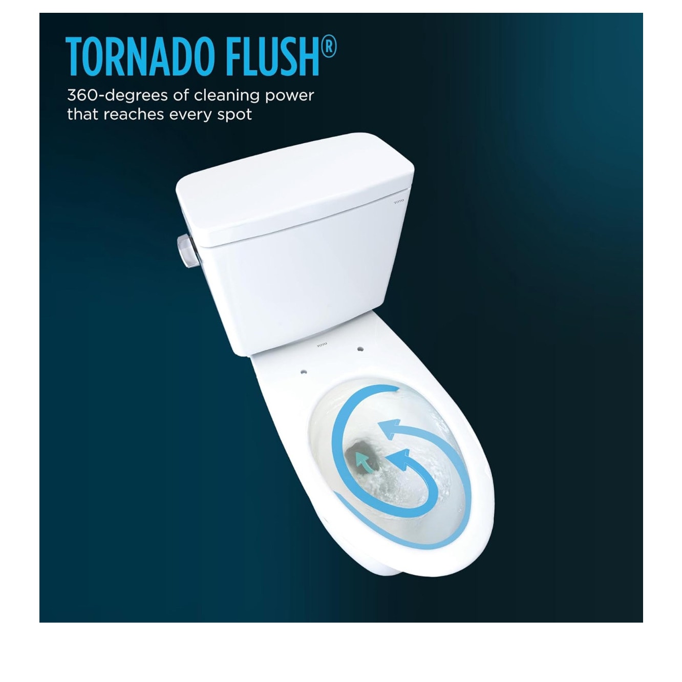 TOTO Drake Two-Piece Elongated 1.28 GPF Universal Height TORNADO FLUSH