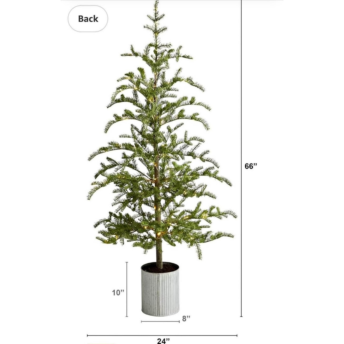 Nearly Natural 5.5ft. Pre-Lit Pine Artificial Christmas Tree in Decorative Planter with 150 Lights