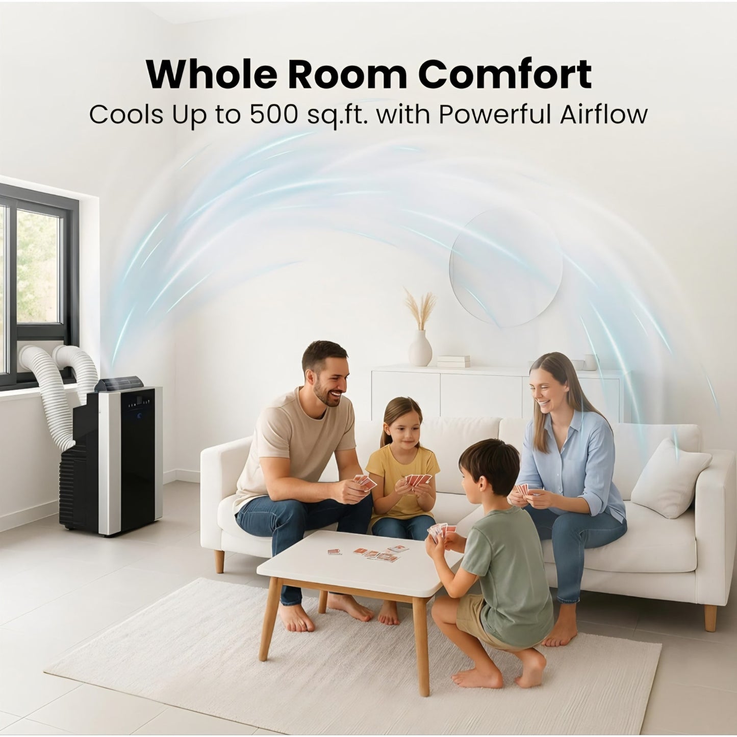Whynter Portable Air Conditioner 14,000 BTU & Heater with Dual Hose Dehumidifier & Cooling Fan