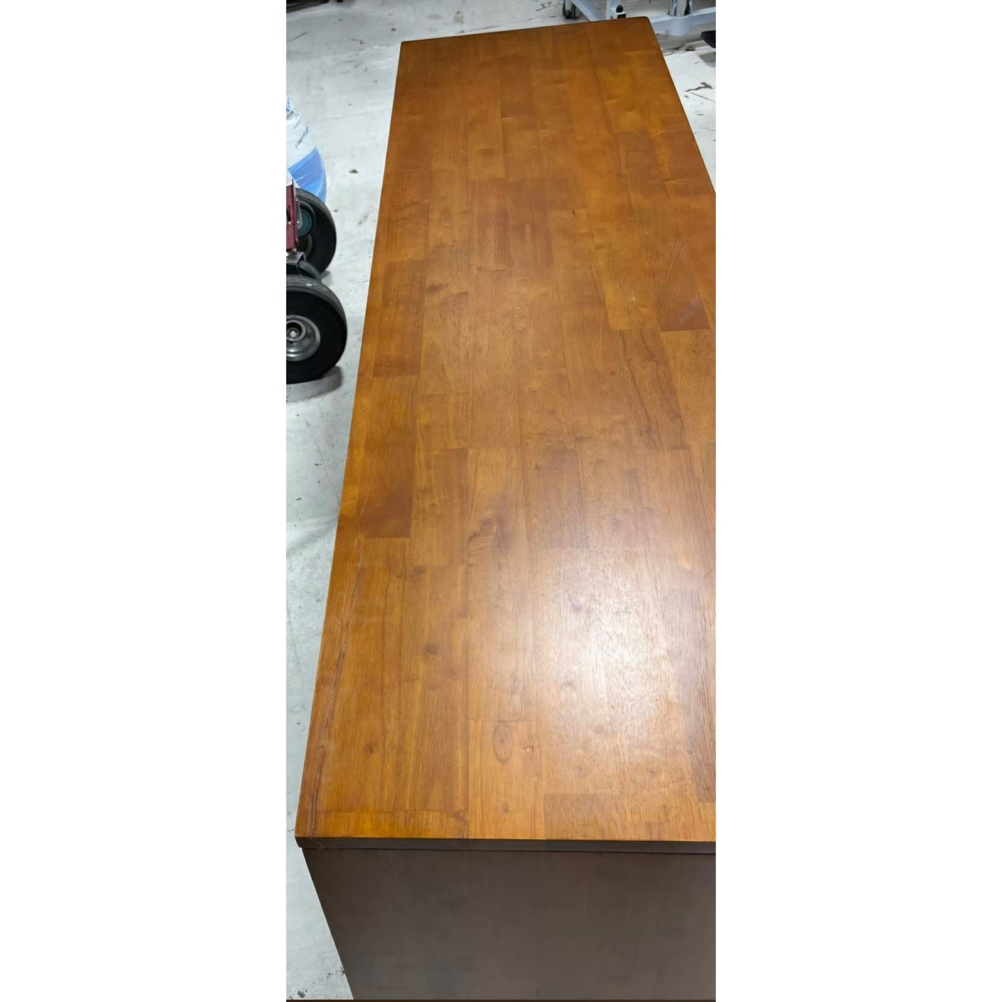 Harper Buffet - 60 inch Wide Solid Hardwood 3-Door Sideboard Buffet in Teak Brown, Mid-Century Mode