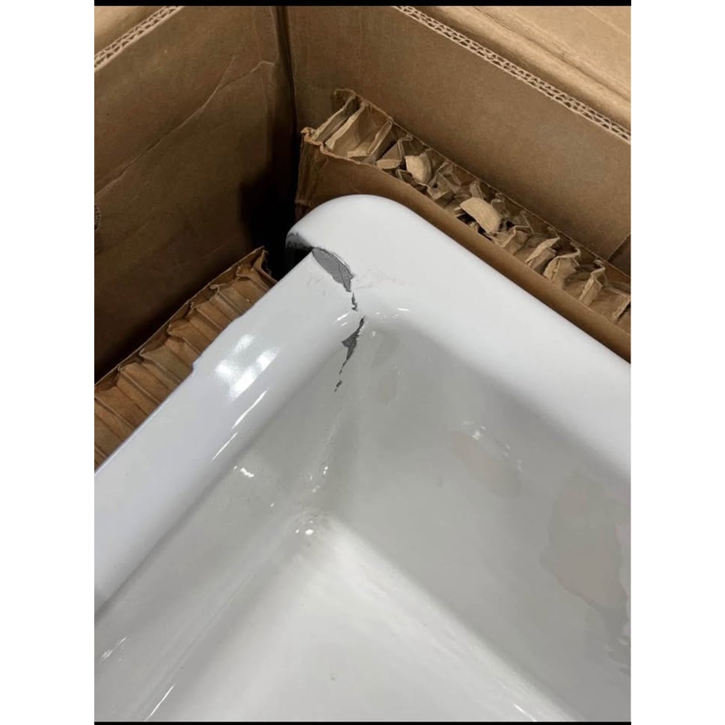 KOHLER 6489-0 Whitehaven 35 3/4" Undermount Single-Bowl Farmhouse Sink, Self-Trimming Tall Apron Fro
