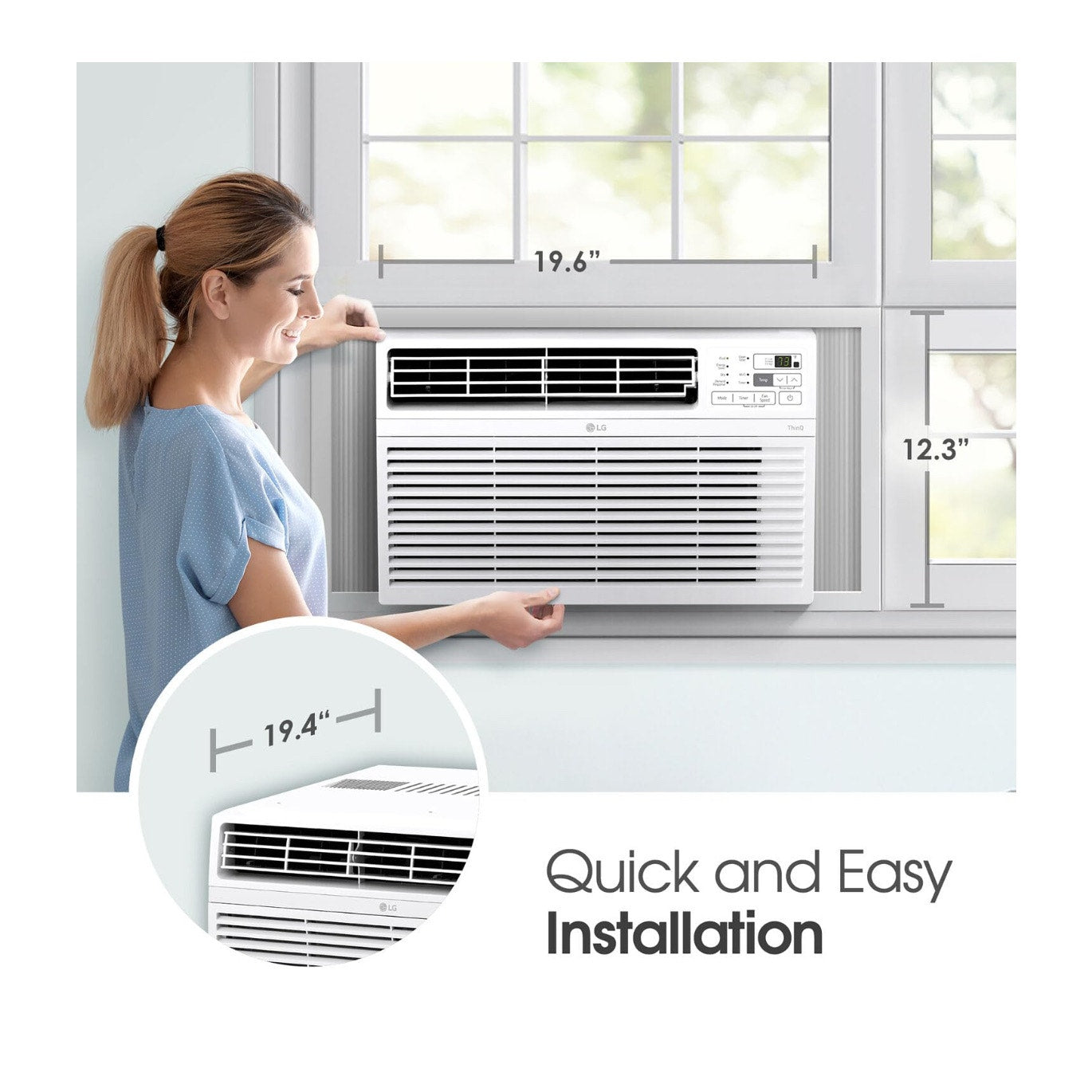 LG 10000 BTU Smart Wi-Fi Enabled, Ultra-Quite window air conditioner