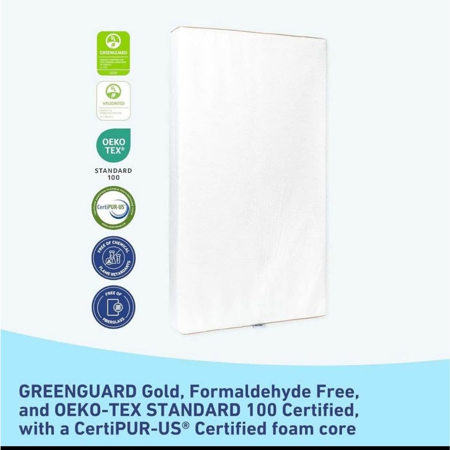 Graco Dual-Comfort Crib Mattress & Protector Value Bundle (2-Pack) – Includes GREENGUARD Gold Certif