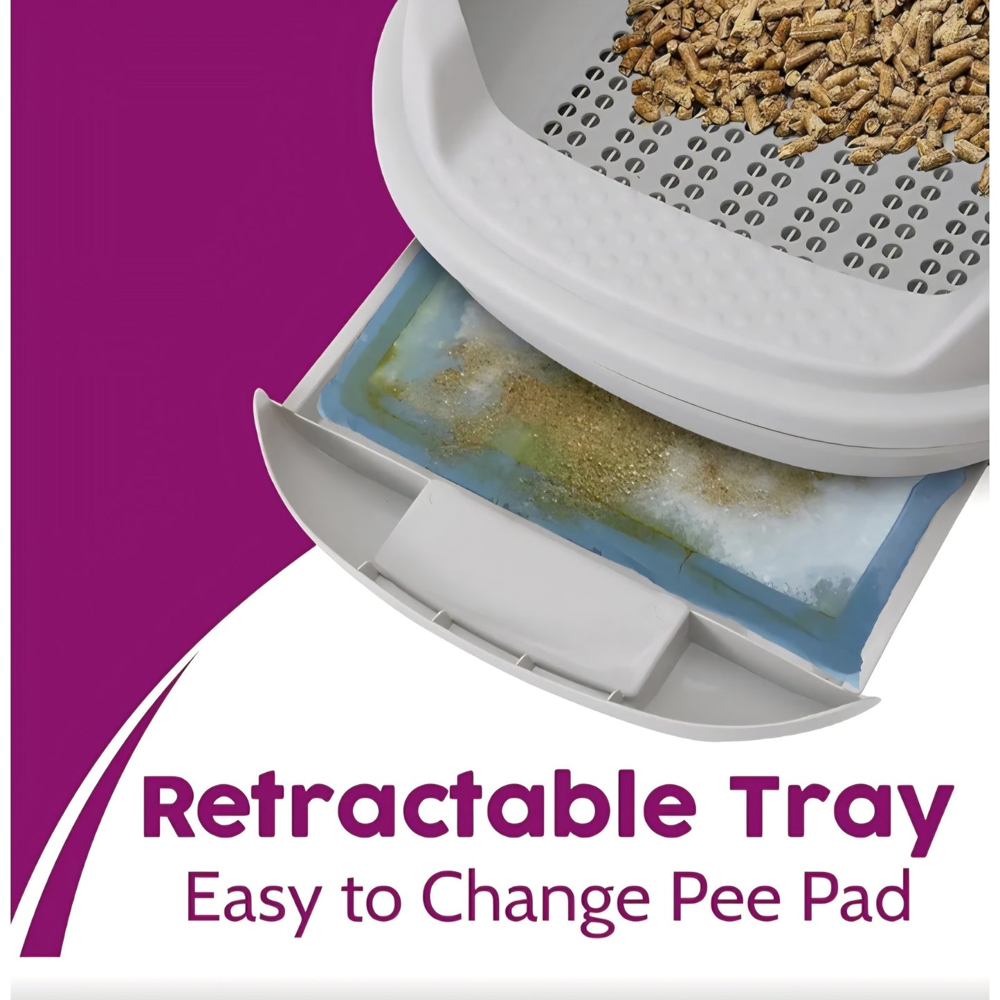 TidyFriend Sifting Cat Litter Box (Grey), Perfect for Sifting Litter Box for Pine Pellets 22 x 17.7 x 9.2 inches, Efficient sifting Litter Box System for Cats, Easy-to-Use Catbox