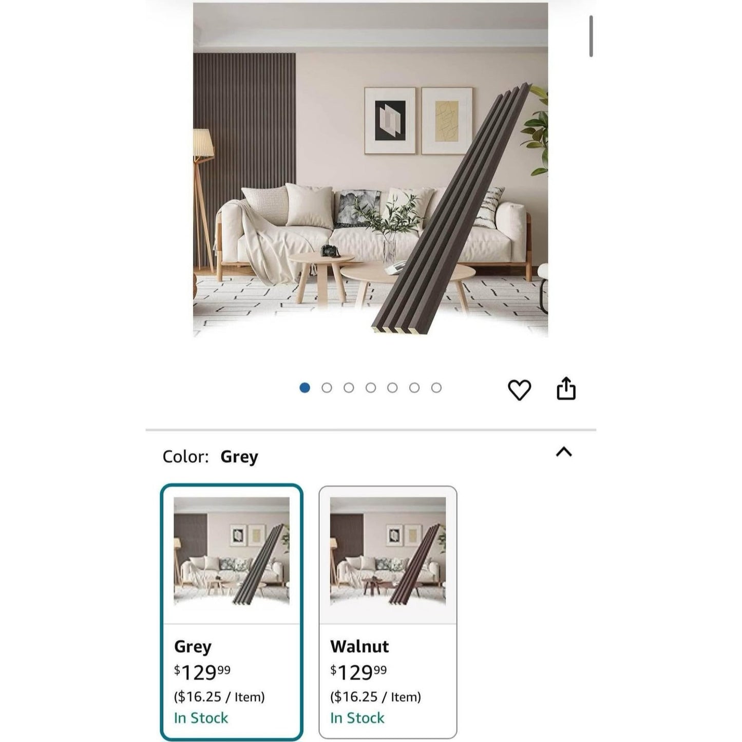 90 obo WPC Slat Wall Panels, 8 Pack Accent Decorative Acoustic Wood Slats for Wall and Ceiling