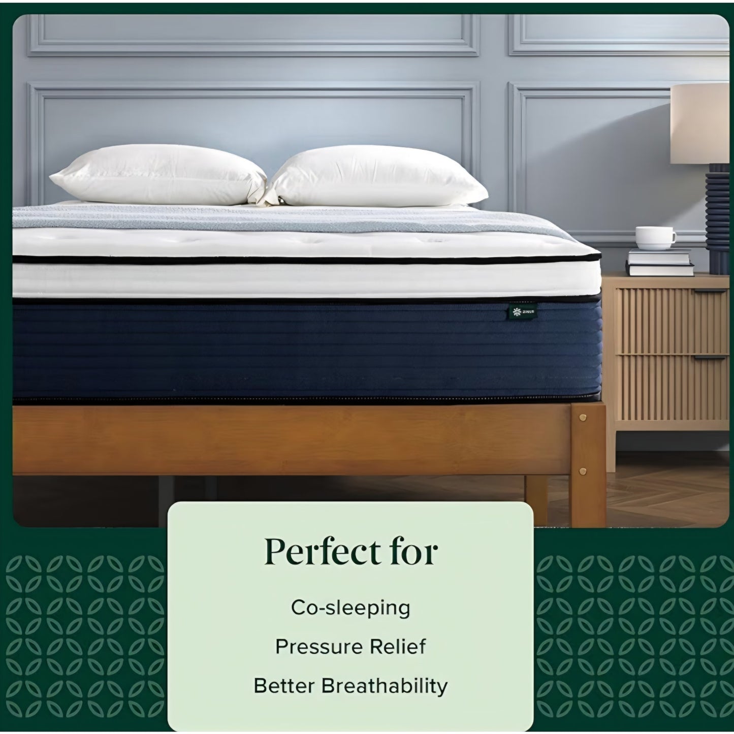 ZINUS 10 Inch Comfort Support Hybrid Mattress [New Version], Twin, Fiberglass Free, Medium Plush,