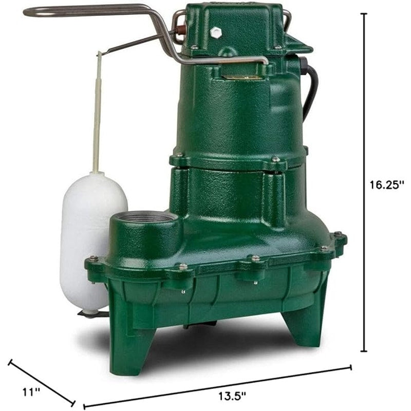 Zoeller M264 Waste-Mate Sewage Pump, 4/10th Horsepower, 115V