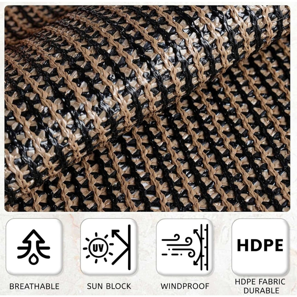 Copied - HENG FENG Outdoor Roller Shade for Patio 8'(W) x6'(H) Shades Roll up Outdoor Blinds Cordless Privac