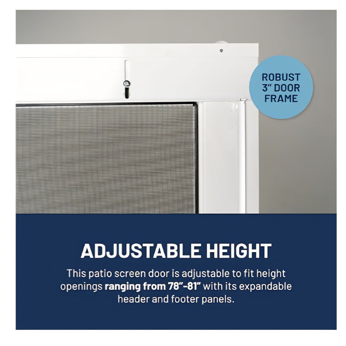 Sliding Screen Door Replacement, Ready-to-Assemble, Easy DIY, White, 36" - PetScreen