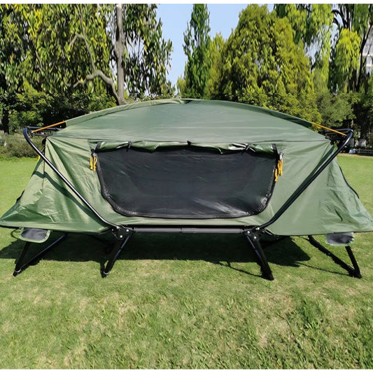 Tent Cot Folding Off The Ground Waterproof Camping Sleeping Bed with Rain Cover