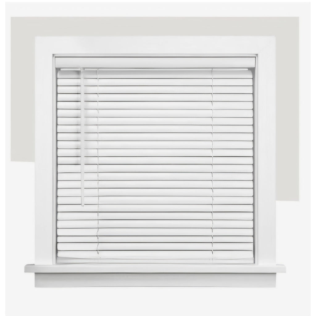 Cordless Mini Blinds, 60" W x 48" H 1 Inch Vinyl Window Blinds, Room Darkening & Privacy